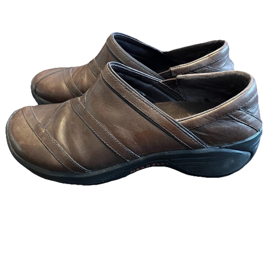 Merrell Shoes Encore Eclipse Casual Slip On Mules Women’s 7.5M Brown Leather - Picture 3 of 7